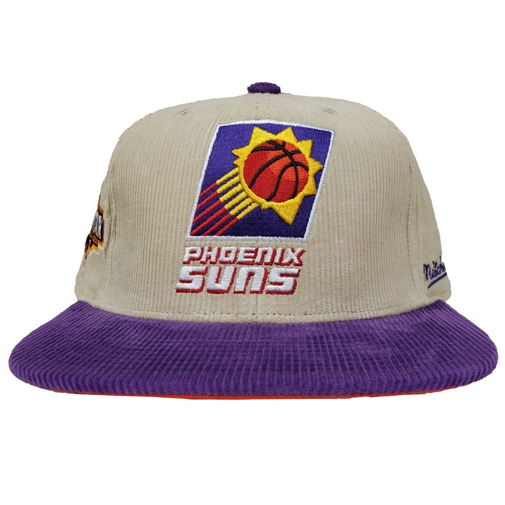 Phoenix Suns Mitchell & Ness NBA Fitted 7 1/4 Hat Cap 3D Logo Corduroy NWT